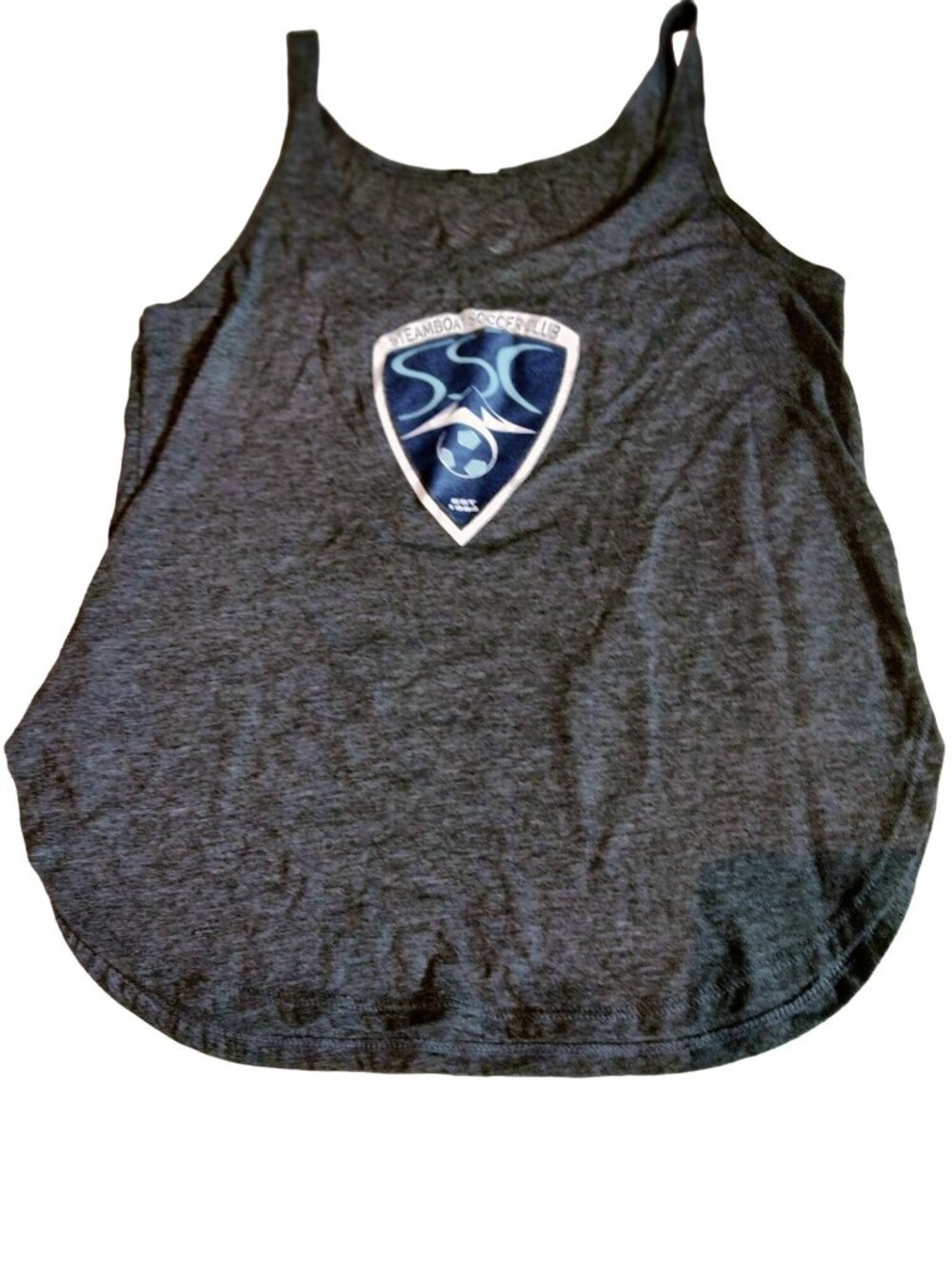 Steamboat Soccer Club Tank Top Pink Ribbon Strong as the Woman Next to Me Small